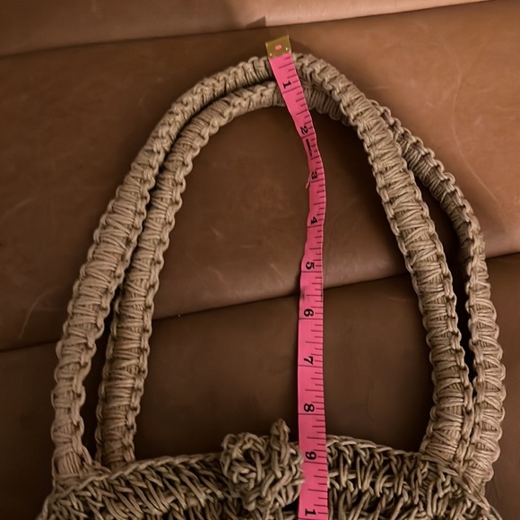 Lucky Brand crochet raffia circle tote bag - Picture 5 of 5